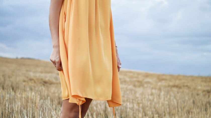 Photo knee-length dress